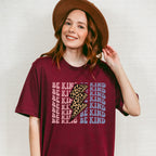Be Kind Leopard Print Design - Be Kind Unisex Crewneck T-Shirt Sweatshirt Hoodie