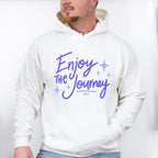 Enjoy The Journey Purple Cursive Design - Quotes Unisex Crewneck T-Shirt Sweatshirt Hoodie