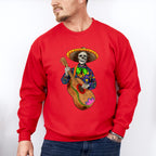 Guitar Playing Skeleton - Day Of The Dead Unisex Crewneck T-Shirt Sweatshirt Hoodie
