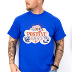 Grow Positive Thoughts Orange And Blue Design - Quotes Unisex Crewneck T-Shirt Sweatshirt Hoodie