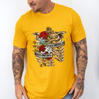 Kinda Emotional Flower Skeleton Design - Skeleton Unisex Crewneck T-Shirt Sweatshirt Hoodie