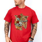 Kinda Emotional Flower Skeleton Design - Skeleton Unisex Crewneck T-Shirt Sweatshirt Hoodie