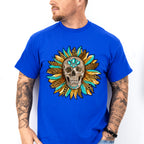 Skeleton Leopard Print Flower Design - Skeleton Unisex Crewneck T-Shirt Sweatshirt Hoodie