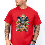 Skeleton Crows Flowers Design - Skeleton Unisex Crewneck T-Shirt Sweatshirt Hoodie