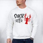 Suck It Crawfish Design - Crawfish Unisex Crewneck T-Shirt Sweatshirt Hoodie