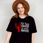 Put Some South In Your Mouth - Crawfish Unisex Crewneck T-Shirt Sweatshirt Hoodie