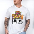 Caffeine Queen Leopard Print Design - Coffee Unisex Crewneck T-Shirt Sweatshirt Hoodie