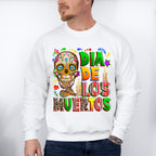 Dia De Los Muertos Skull Design - Day Of The Dead Unisex Crewneck T-Shirt Sweatshirt Hoodie