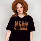 Need Coffee Smiley Design - Coffee Unisex Crewneck T-Shirt Sweatshirt Hoodie