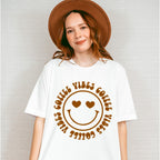 Coffee Vibes Smiley Design - Coffee Unisex Crewneck T-Shirt Sweatshirt Hoodie