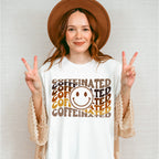Coffeinated Smiley Design - Coffee Unisex Crewneck T-Shirt Sweatshirt Hoodie