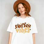 Coffee Vibes Flower Design - Coffee Unisex Crewneck T-Shirt Sweatshirt Hoodie