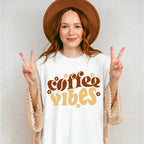 Coffee Vibes Flower Design - Coffee Unisex Crewneck T-Shirt Sweatshirt Hoodie