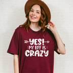 Yes My BFF Is Crazy - BFF Unisex Crewneck T-Shirt Sweatshirt Hoodie