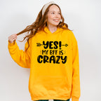 Yes My BFF Is Crazy - BFF Unisex Crewneck T-Shirt Sweatshirt Hoodie