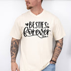 Besties Forever Heart Design - BFF Unisex Crewneck T-Shirt Sweatshirt Hoodie