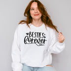 Besties Forever Heart Design - BFF Unisex Crewneck T-Shirt Sweatshirt Hoodie