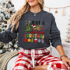 Just a Girl Who Loves Christmas - Christmas Unisex Crewneck T-Shirt Sweatshirt Hoodie