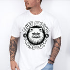 Fluff Around Find Out White Cat Design - Cats Unisex Crewneck T-Shirt Sweatshirt Hoodie