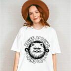 Fluff Around Find Out White Cat Design - Cats Unisex Crewneck T-Shirt Sweatshirt Hoodie