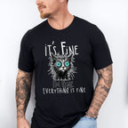 I'm Fine Everything Is Fine - Cats Unisex Crewneck T-Shirt Sweatshirt Hoodie