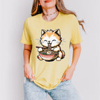 Orange Cat Ramen Design - Cats Unisex Crewneck T-Shirt Sweatshirt Hoodie
