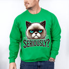 Seriously Cat Design - Cats Unisex Crewneck T-Shirt Sweatshirt Hoodie