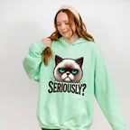 Seriously Cat Design - Cats Unisex Crewneck T-Shirt Sweatshirt Hoodie