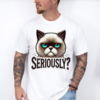 Seriously Cat Design - Cats Unisex Crewneck T-Shirt Sweatshirt Hoodie