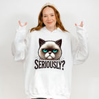 Seriously Cat Design - Cats Unisex Crewneck T-Shirt Sweatshirt Hoodie