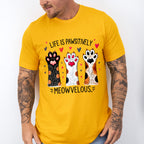 Life Is Pawsitively Meowvelous - Cats Unisex Crewneck T-Shirt Sweatshirt Hoodie