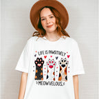 Life Is Pawsitively Meowvelous - Cats Unisex Crewneck T-Shirt Sweatshirt Hoodie