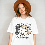 Fu Summer Cat Design - Cats Unisex Crewneck T-Shirt Sweatshirt Hoodie