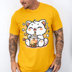 White Cat Boba Tea - Cats Unisex Crewneck T-Shirt Sweatshirt Hoodie