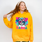 Karma Heart Glasses Cat Design - Cats Unisex Crewneck T-Shirt Sweatshirt Hoodie