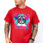 Karma Heart Glasses Cat Design - Cats Unisex Crewneck T-Shirt Sweatshirt Hoodie