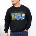 Cups Design - Hanukkah Unisex Crewneck T-Shirt Sweatshirt Hoodie