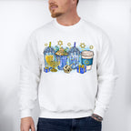 Cups Design - Hanukkah Unisex Crewneck T-Shirt Sweatshirt Hoodie
