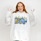 Cups Design - Hanukkah Unisex Crewneck T-Shirt Sweatshirt Hoodie