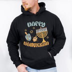 Happy Hanukkah Candlestick Design - Hanukka Unisex Crewneck T-Shirt Sweatshirt Hoodie