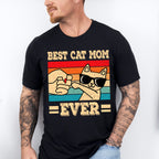 Best Cat Mom Ever Cool Cat Design - Cats Unisex Crewneck T-Shirt Sweatshirt Hoodie