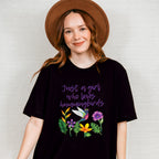 Just A Girl Who Loves Hummingbirds - Birds Unisex Crewneck T-Shirt Sweatshirt Hoodie