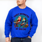 Easily Distracted By Birds Colorful Design - Birds Unisex Crewneck T-Shirt Sweatshirt Hoodie