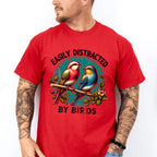 Easily Distracted By Birds Colorful Design - Birds Unisex Crewneck T-Shirt Sweatshirt Hoodie