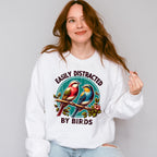 Easily Distracted By Birds Colorful Design - Birds Unisex Crewneck T-Shirt Sweatshirt Hoodie
