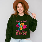 Just A Girl Who Loves Birds - Birds Unisex Crewneck T-Shirt Sweatshirt Hoodie
