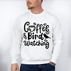 Coffee And Bird Watching - Birds Unisex Crewneck T-Shirt Sweatshirt Hoodie