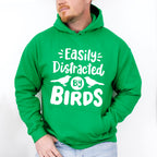 Easily Distracted By Birds Two Birds Design - Birds Unisex Crewneck T-Shirt Sweatshirt Hoodie