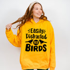 Easily Distracted By Birds Two Birds Design - Birds Unisex Crewneck T-Shirt Sweatshirt Hoodie