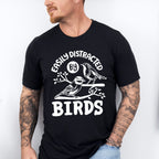 Easily Distracted By Birds Tree Design - Birds Unisex Crewneck T-Shirt Sweatshirt Hoodie